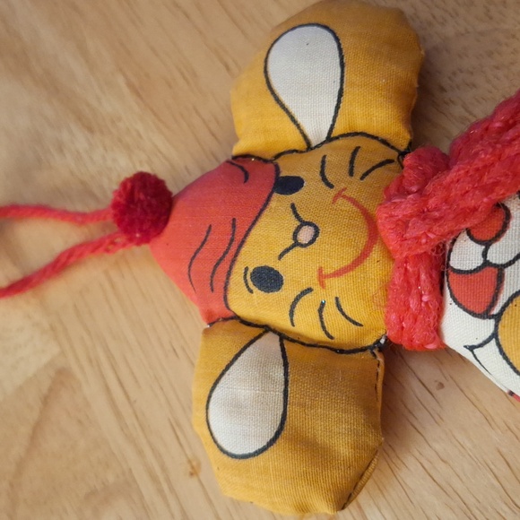 Christmas Mouse "puffett" handmade vintage ornament - Picture 2 of 5